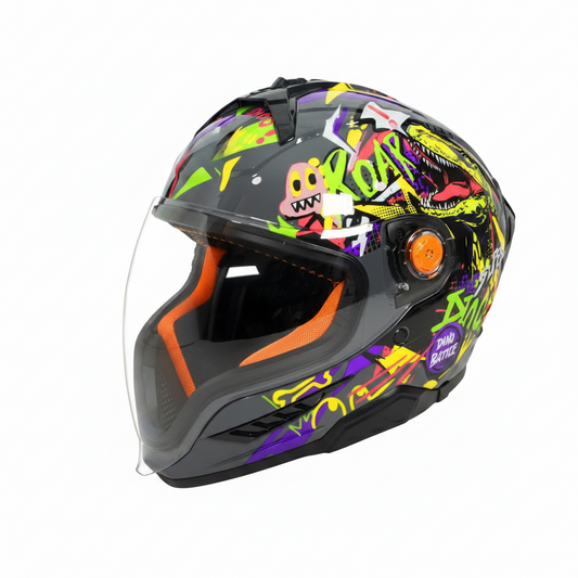 UWALK 507 Full Face Motorcycle Helmet for Kids, DOT & CE Certified