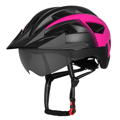 HOT UWALK A023G Bicycle Helmet with magnetic len, with charging tail light for Adult