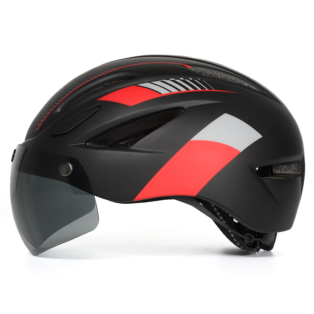 UWALK-A013G Bike Helmet with magnetic windshield & USB charging taillight