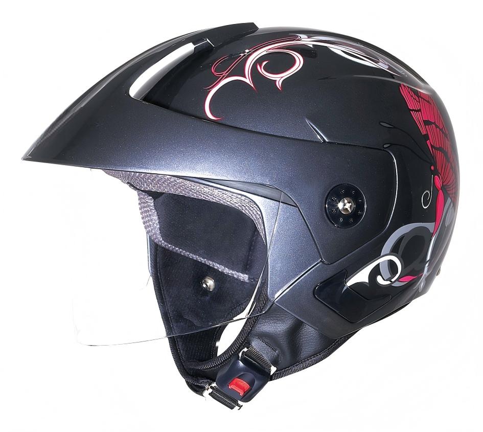 UWALK 215 Open Face Motorcycle Helmet, DOT & CE Certified