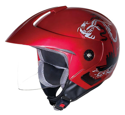 UWALK 215 Open Face Motorcycle Helmet, DOT & CE Certified