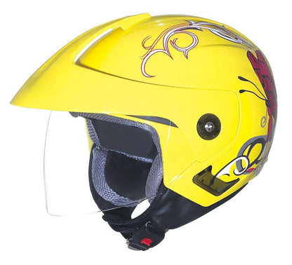 UWALK 215 Open Face Motorcycle Helmet, DOT & CE Certified