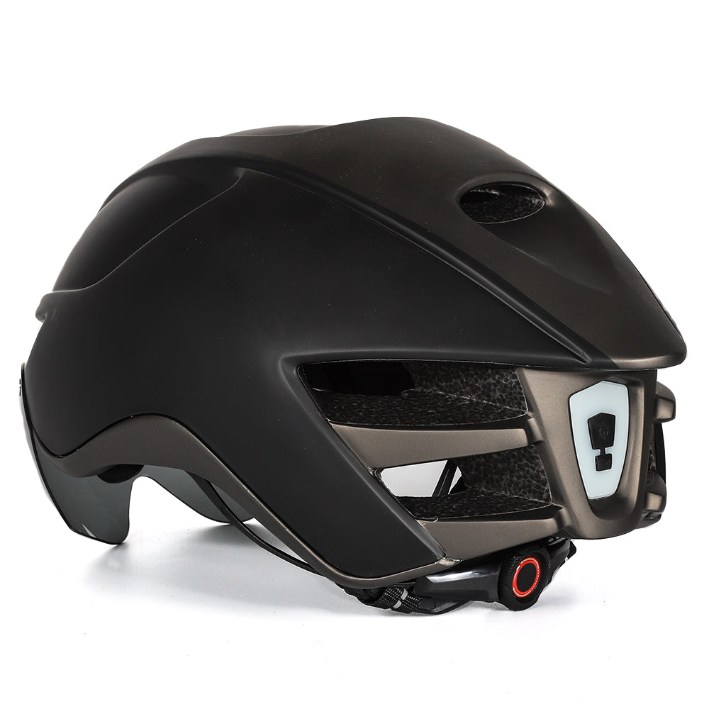 UWALK A026G Bike Helmet with magnetic windshield & USB charging taillight