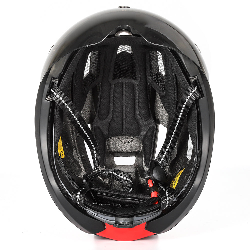 UWALK A016G Bike Helmet with magnetic windshield & USB charging taillight
