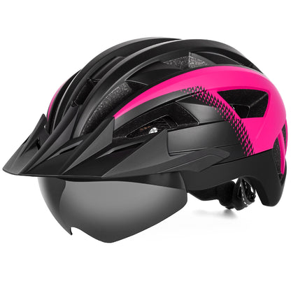HOT UWALK A023G Bicycle Helmet with magnetic len, with charging tail light for Adult