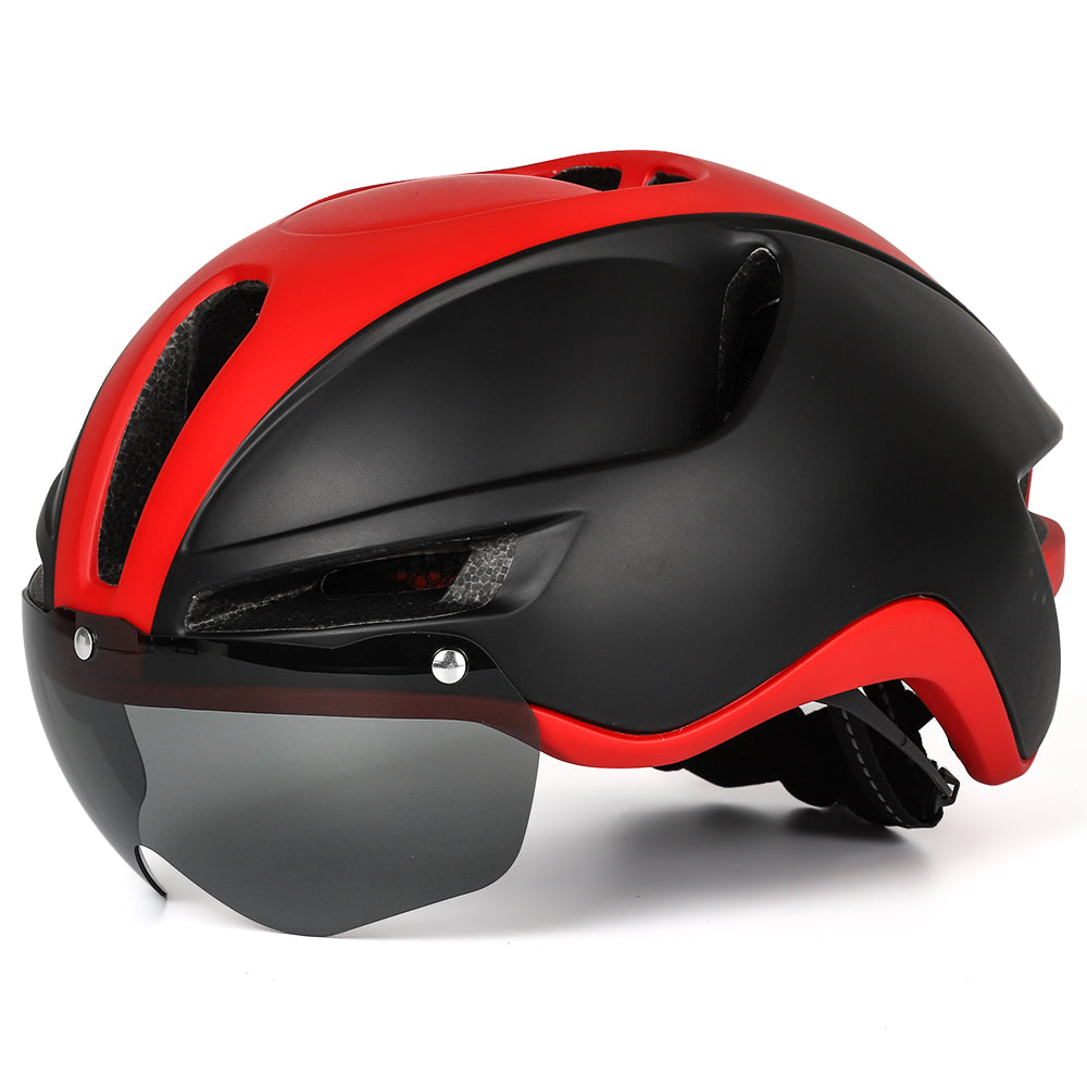 UWALK A026G Bike Helmet with magnetic windshield & USB charging taillight