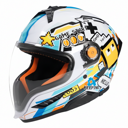 UWALK 507 Full Face Motorcycle Helmet for Kids, DOT & CE Certified