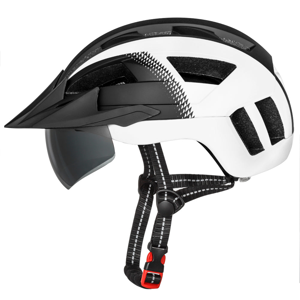 HOT UWALK A023G Bicycle Helmet with magnetic len, with charging tail light for Adult