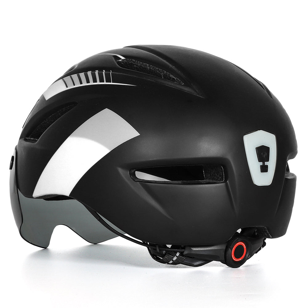 UWALK-A013G Bike Helmet with magnetic windshield & USB charging taillight