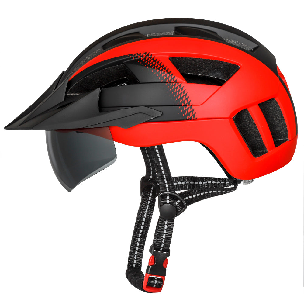 HOT UWALK A023G Bicycle Helmet with magnetic len, with charging tail light for Adult