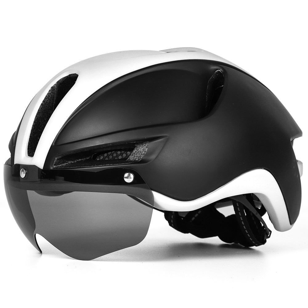 UWALK A026G Bike Helmet with magnetic windshield & USB charging taillight