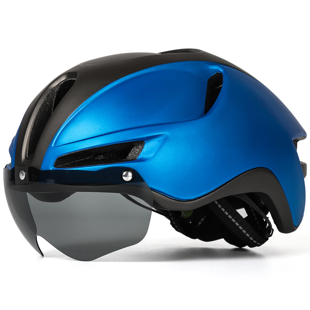 UWALK A026G Bike Helmet with magnetic windshield & USB charging taillight