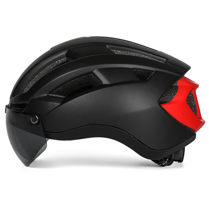 UWALK A016G Bike Helmet with magnetic windshield & USB charging taillight