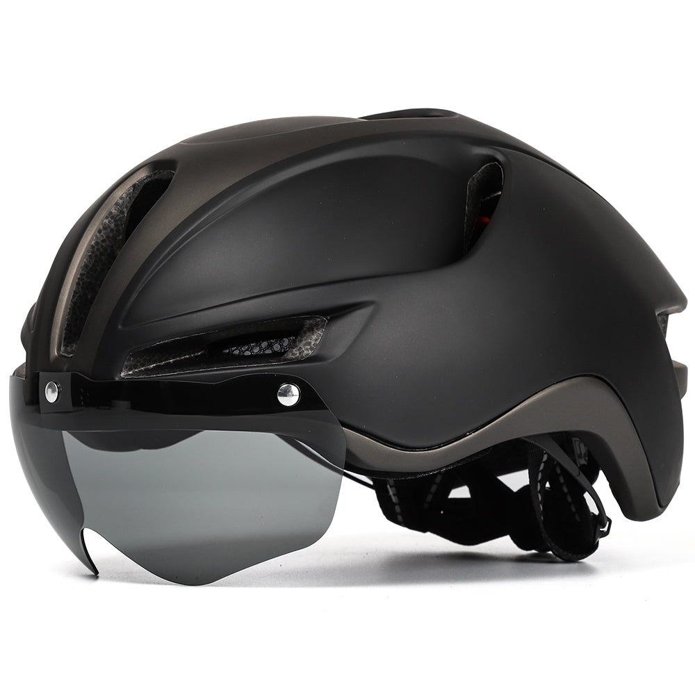 UWALK A026G Bike Helmet with magnetic windshield & USB charging taillight