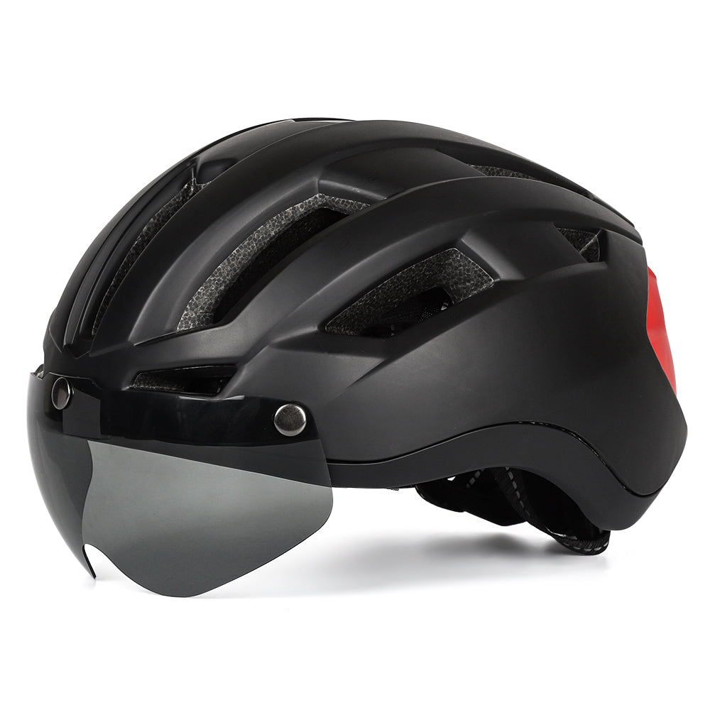 UWALK A016G Bike Helmet with magnetic windshield & USB charging taillight