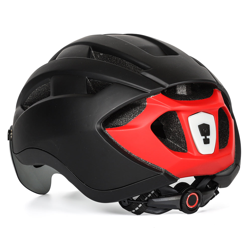 UWALK A016G Bike Helmet with magnetic windshield & USB charging taillight