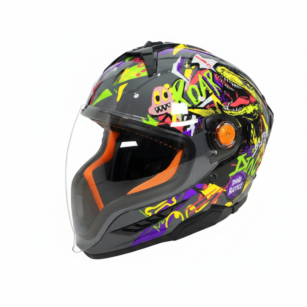 UWALK 507 Full Face Motorcycle Helmet for Kids, DOT & CE Certified