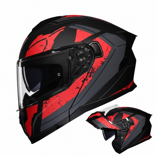 UWALK 909 Flip-Up Motorcycle Helmet with DOT Approved