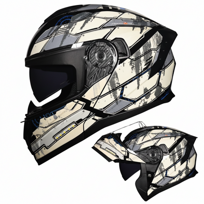 UWALK 909 Flip-Up Motorcycle Helmet with DOT Approved