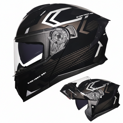 UWALK 909 Flip-Up Motorcycle Helmet with DOT Approved