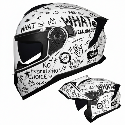 UWALK 909 Flip-Up Motorcycle Helmet with DOT Approved