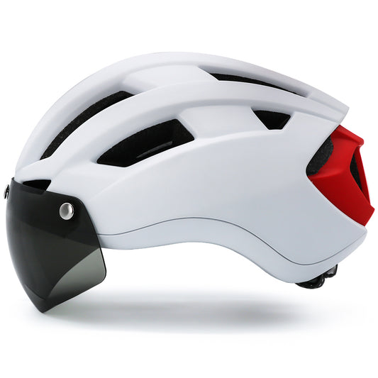 UWALK A016G Bike Helmet with magnetic windshield & USB charging taillight