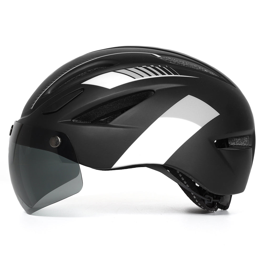 UWALK-A013G Bike Helmet with magnetic windshield & USB charging taillight