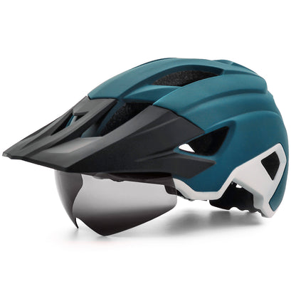 UWALK A030G Bicycle Helmet with detachable brim & USB charging taillight & Magnetic len for Adult