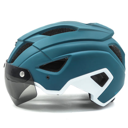 UWALK A030G Bicycle Helmet with detachable brim & USB charging taillight & Magnetic len for Adult