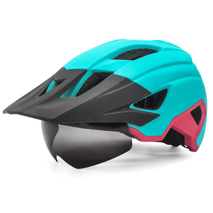 UWALK A030G Bicycle Helmet with detachable brim & USB charging taillight & Magnetic len for Adult