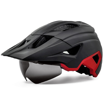 UWALK A030G Bicycle Helmet with detachable brim & USB charging taillight & Magnetic len for Adult