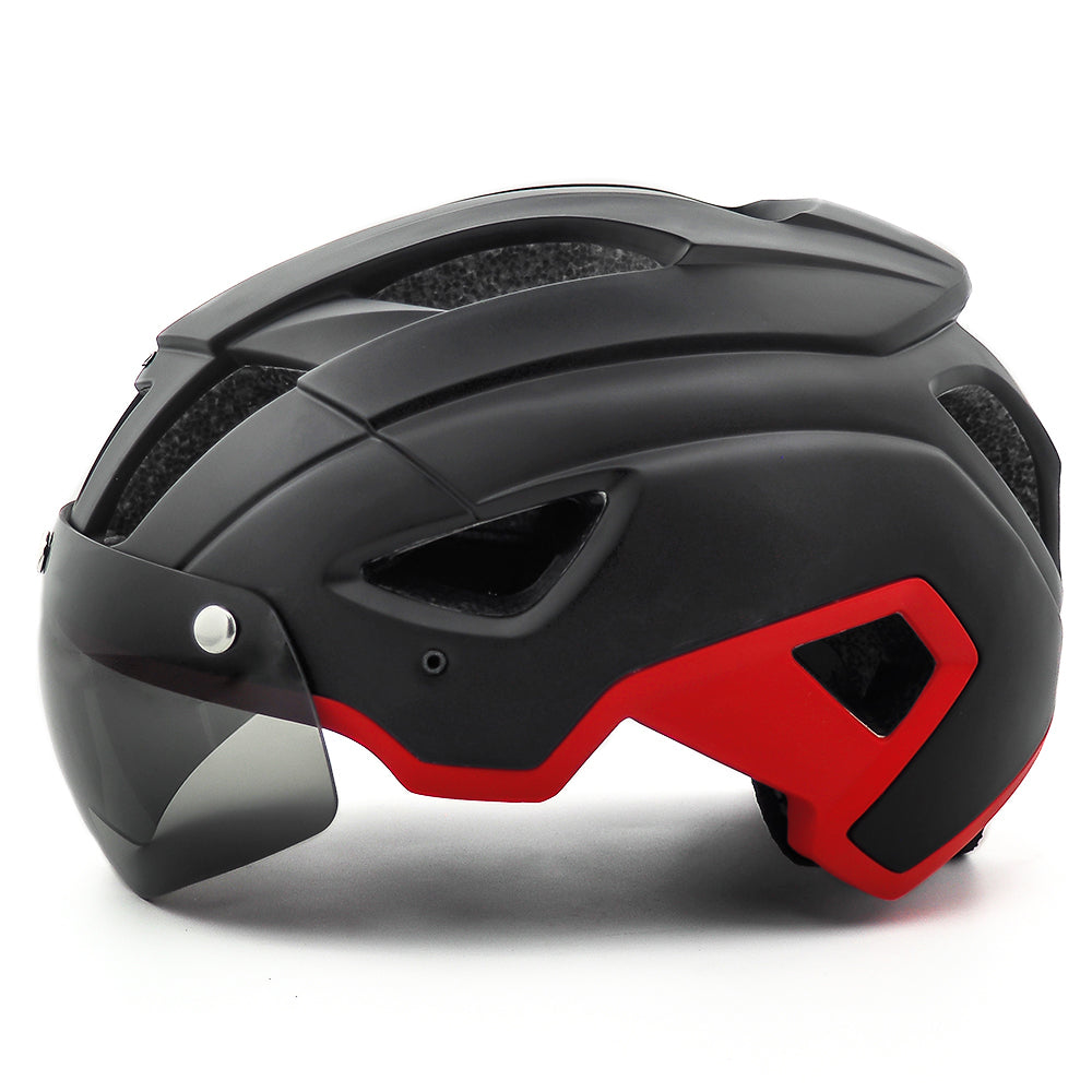 UWALK A030G Bicycle Helmet with detachable brim & USB charging taillight & Magnetic len for Adult