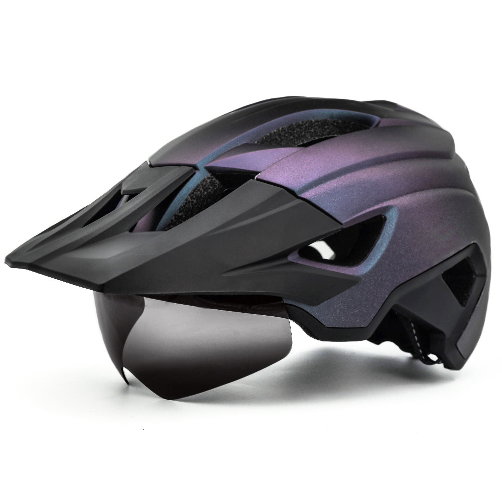 UWALK A030G Bicycle Helmet with detachable brim & USB charging taillight & Magnetic len for Adult