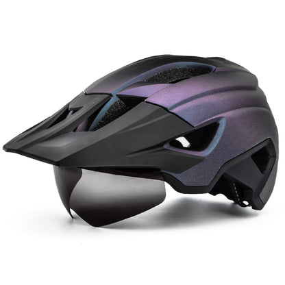 UWALK A030G Bicycle Helmet with detachable brim & USB charging taillight & Magnetic len for Adult
