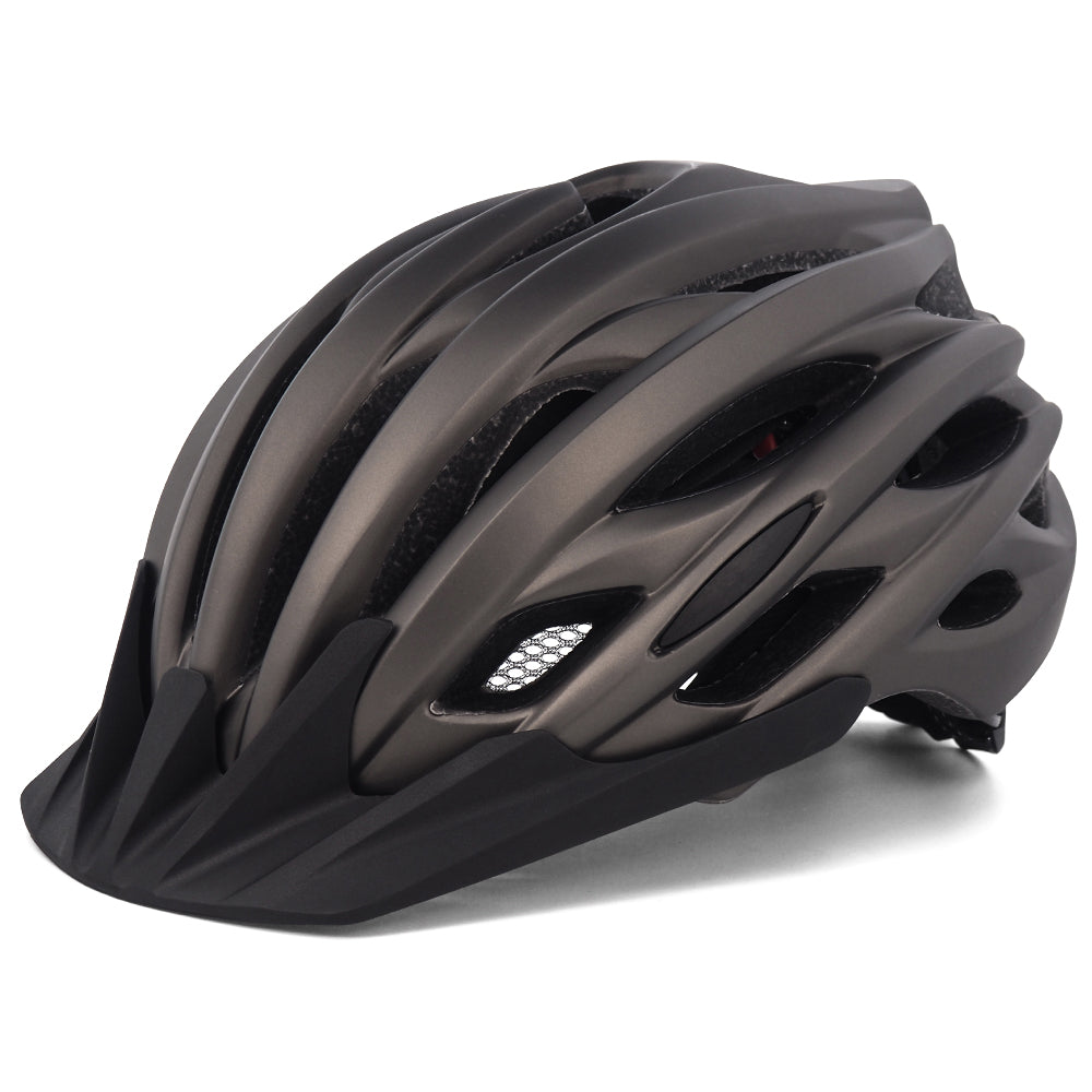 UWALK A037V Bicycle Helmet with detachable brim & Button battery tail light for Adult
