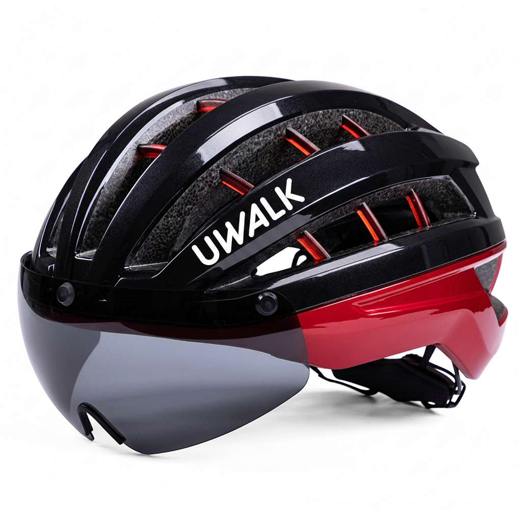 NEW UWALK A006G Bike Helmet with Magnetic len for adult