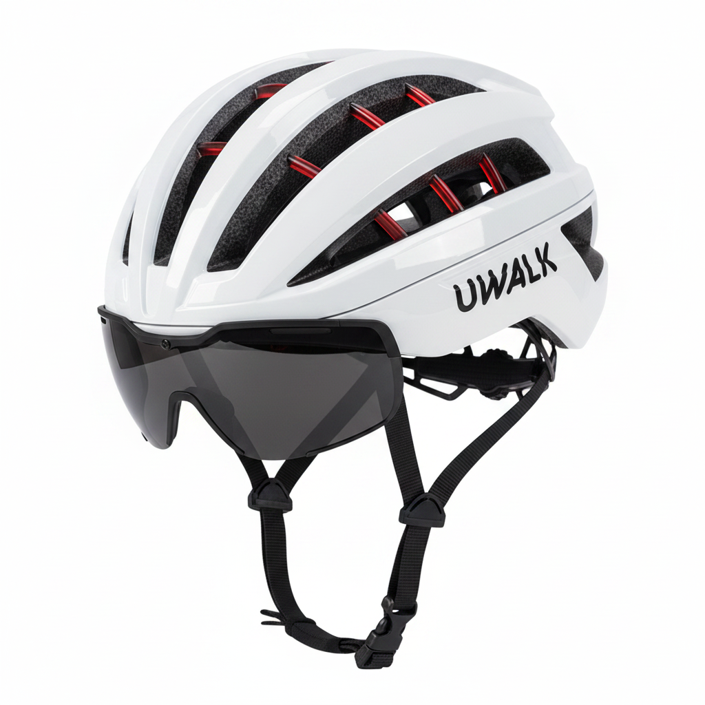 NEW UWALK A006G Bike Helmet with Magnetic len for adult
