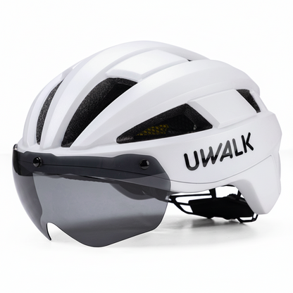 UWALK A008G Bike Helmet with Magnetic len for Adult