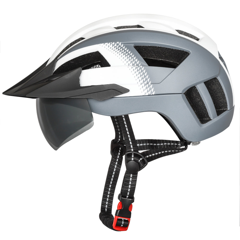 HOT UWALK A023G Bicycle Helmet with magnetic len, with charging tail light for Adult