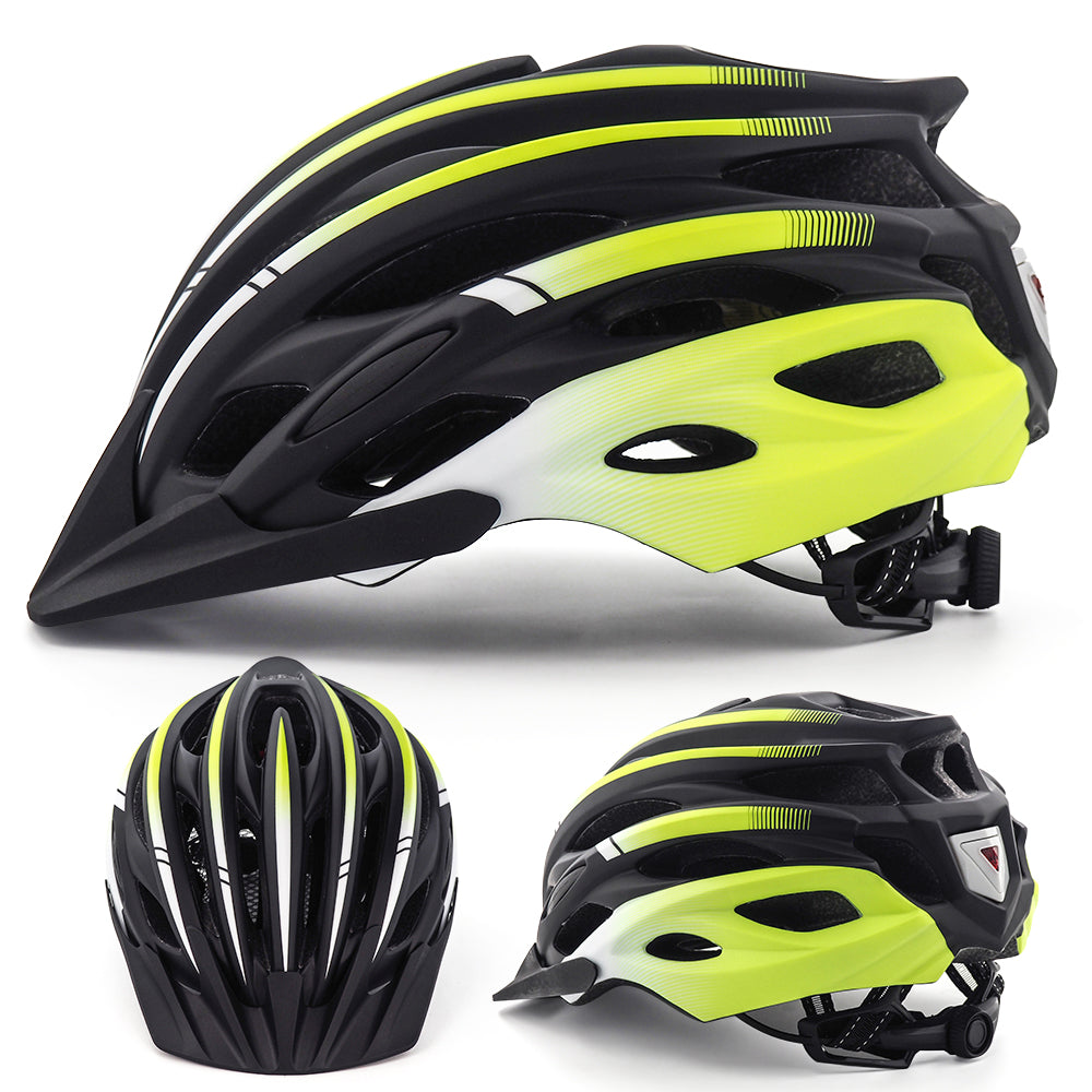 UWALK A037V Bicycle Helmet with detachable brim & Button battery tail light for Adult