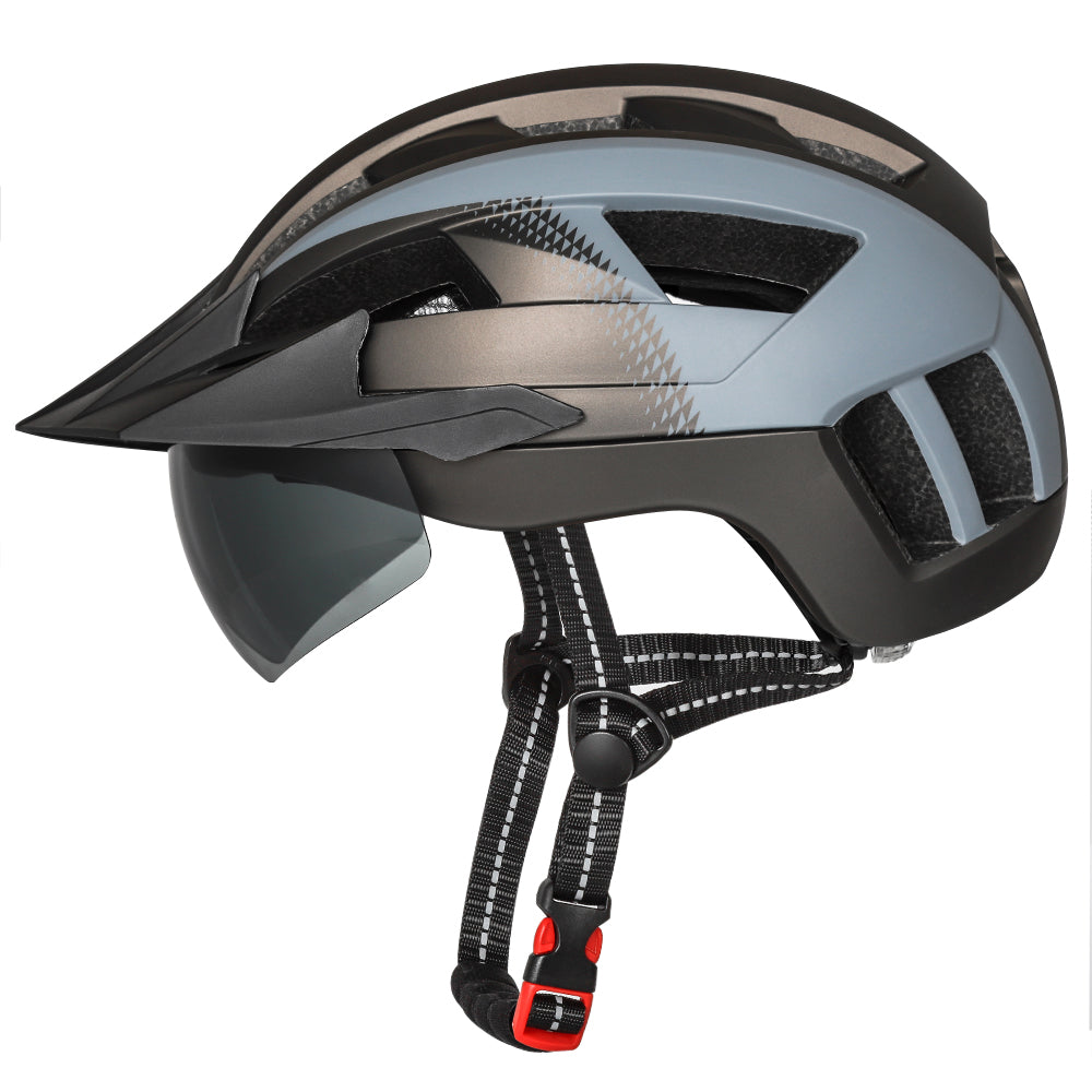 HOT UWALK A023G Bicycle Helmet with magnetic len, with charging tail light for Adult